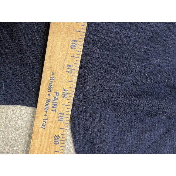 French Curve Large Sweater Blue White Cashmere Round Neck Luxury - Picture 6 of 6